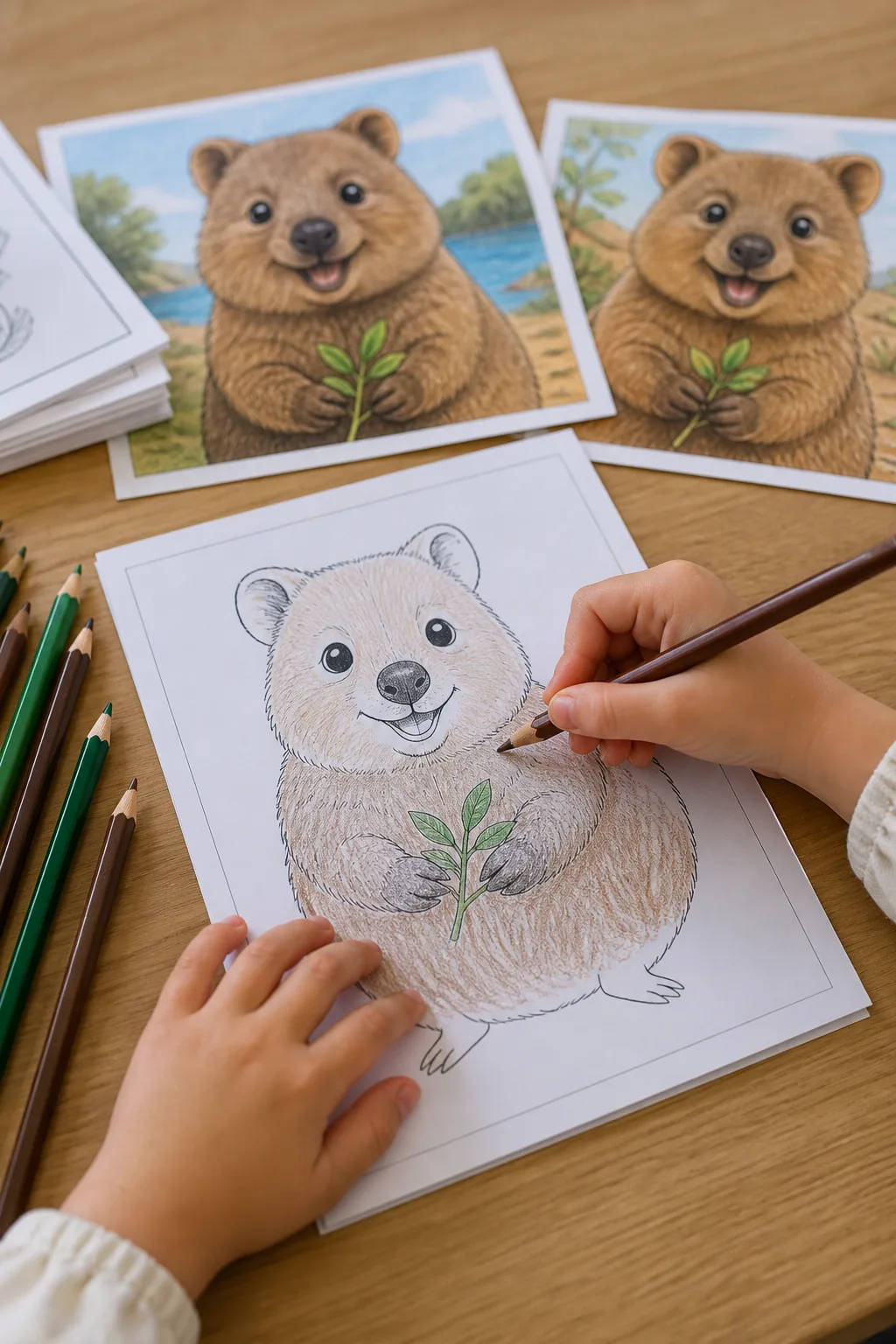desenhos de quokka para colorir - 2