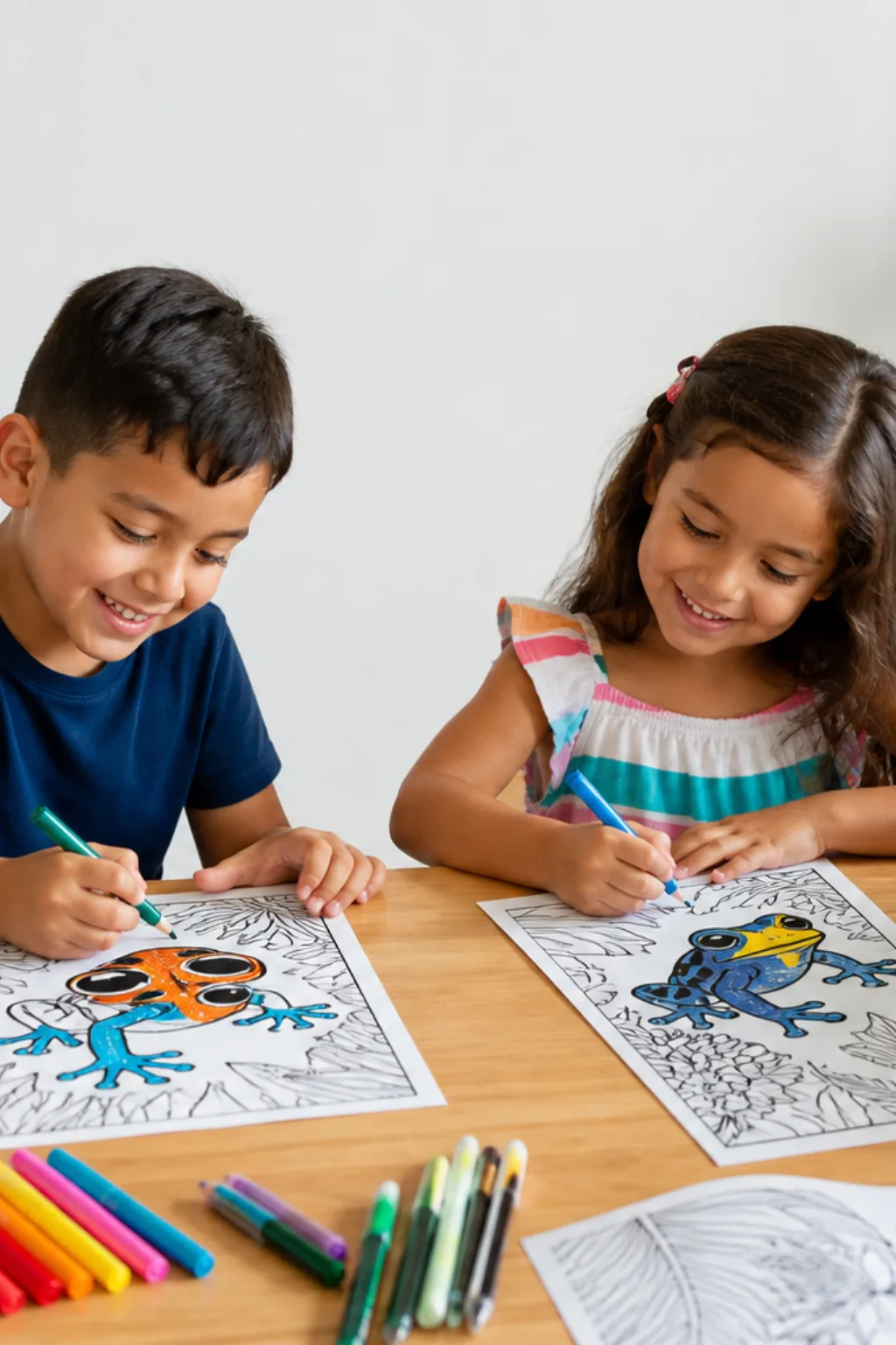 desenhos de rã-dardo-venenosa para colorir — exemplo criado na Desenhos pra Colorir