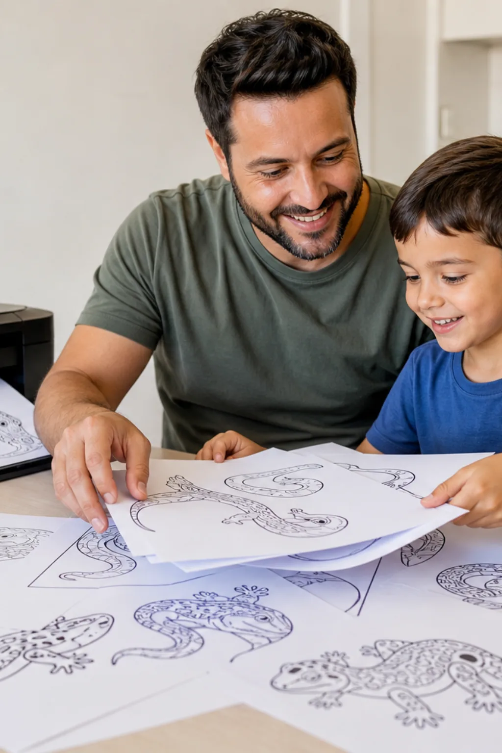 desenhos de animais que rastejam para colorir — exemplo criado na Desenhos pra Colorir
