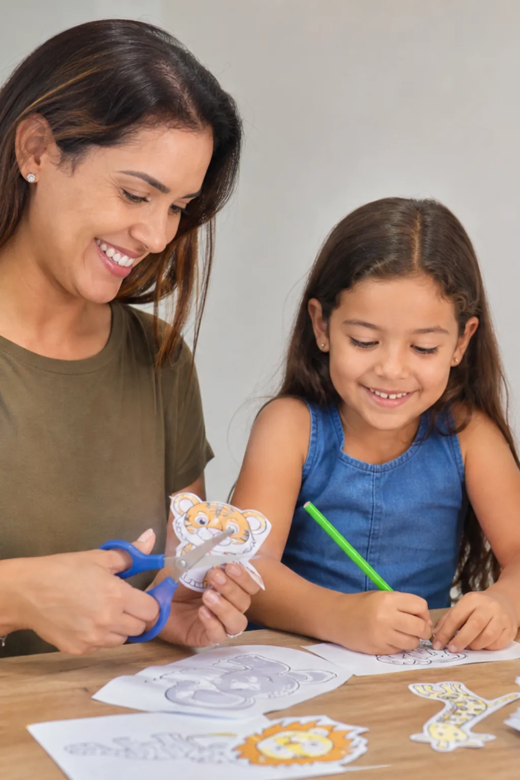 desenhos de animais para colorir e recortar — exemplo criado na Desenhos pra Colorir