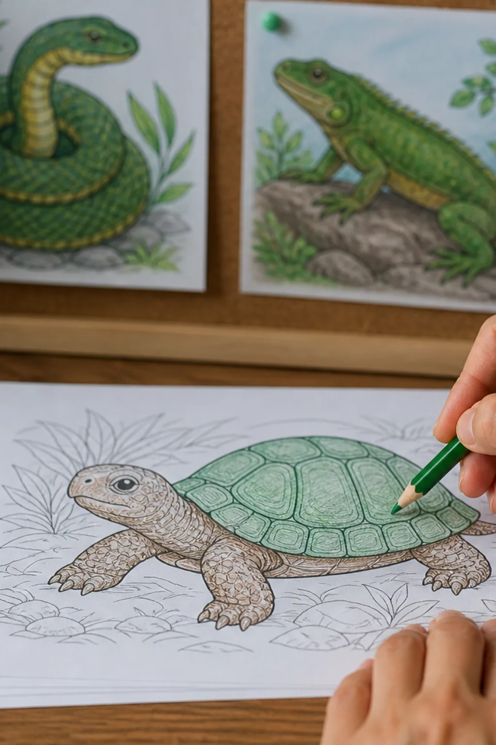 desenhos de répteis para colorir - 2