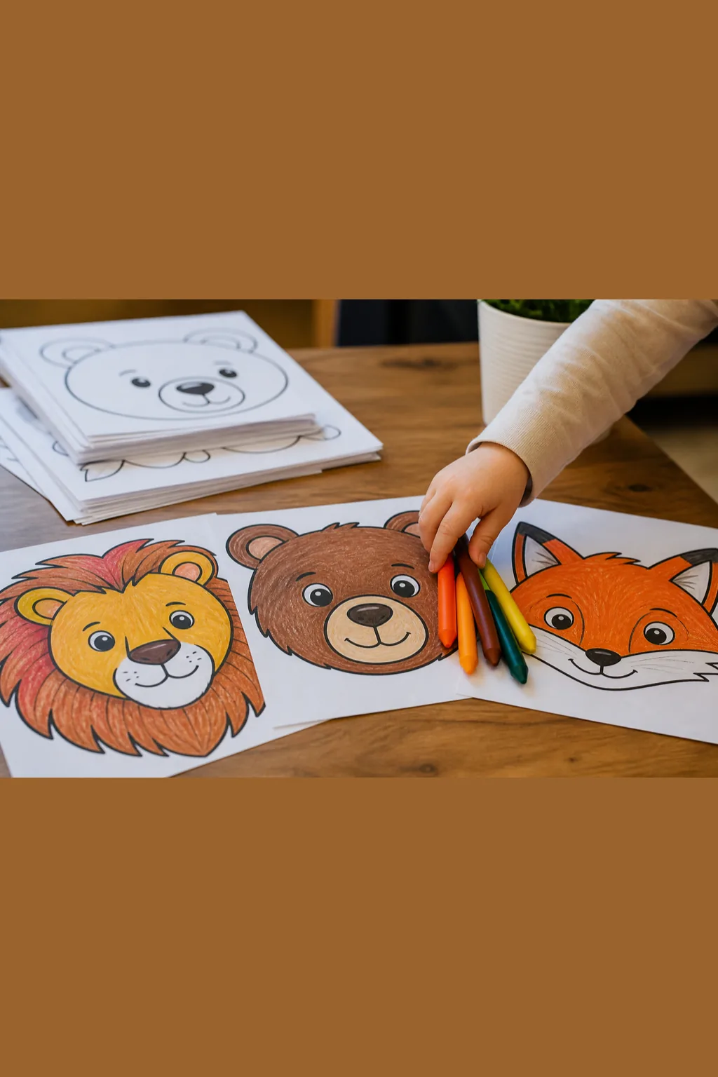 desenhos de rostos de animais para colorir - 2