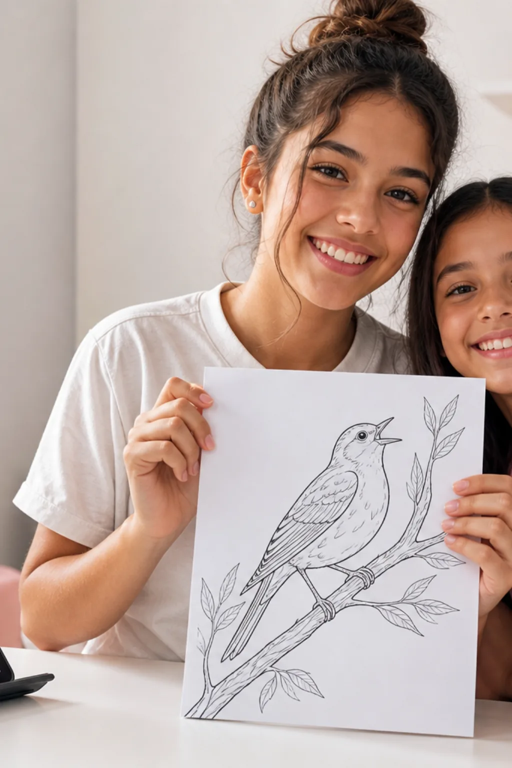 desenhos de rouxinol para colorir - 1