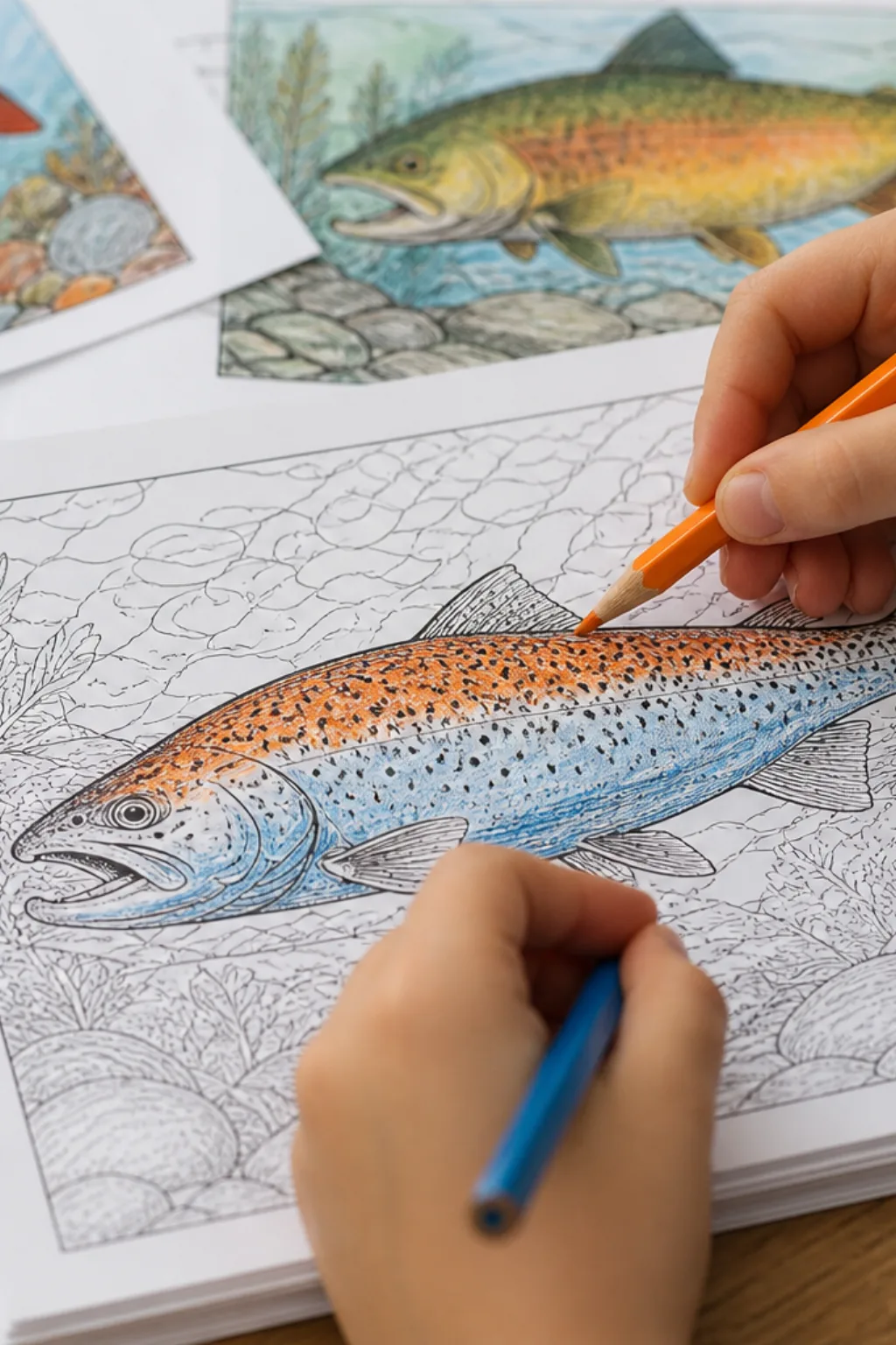 desenhos de salmão para colorir - 2