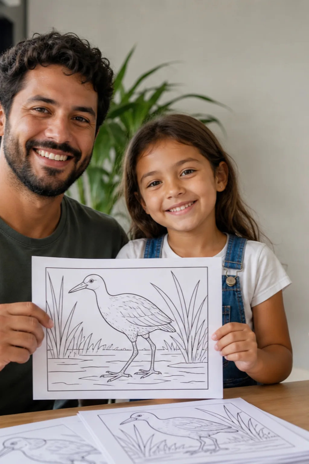 desenhos de saracura para colorir — exemplo criado na Desenhos pra Colorir