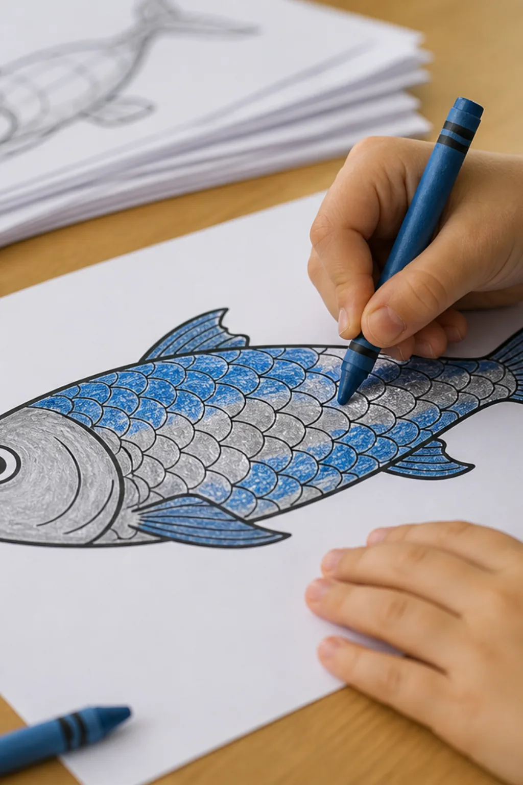 desenho de sardinha para colorir - 2