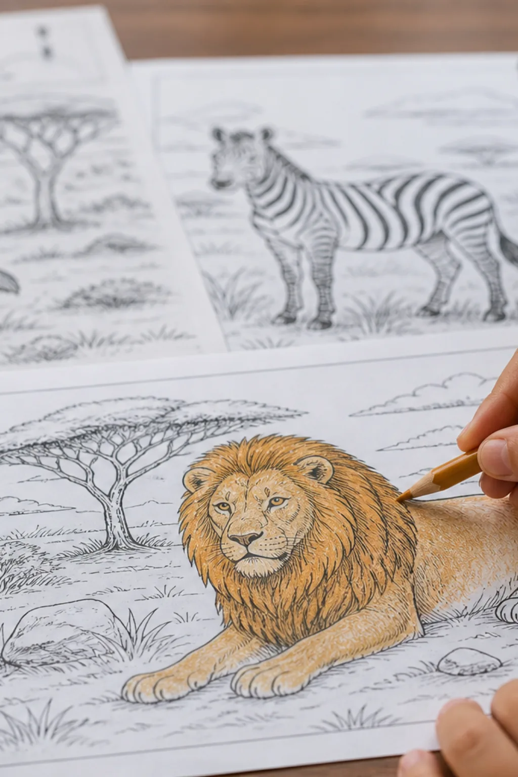 desenhos de animais da savana para colorir - 2