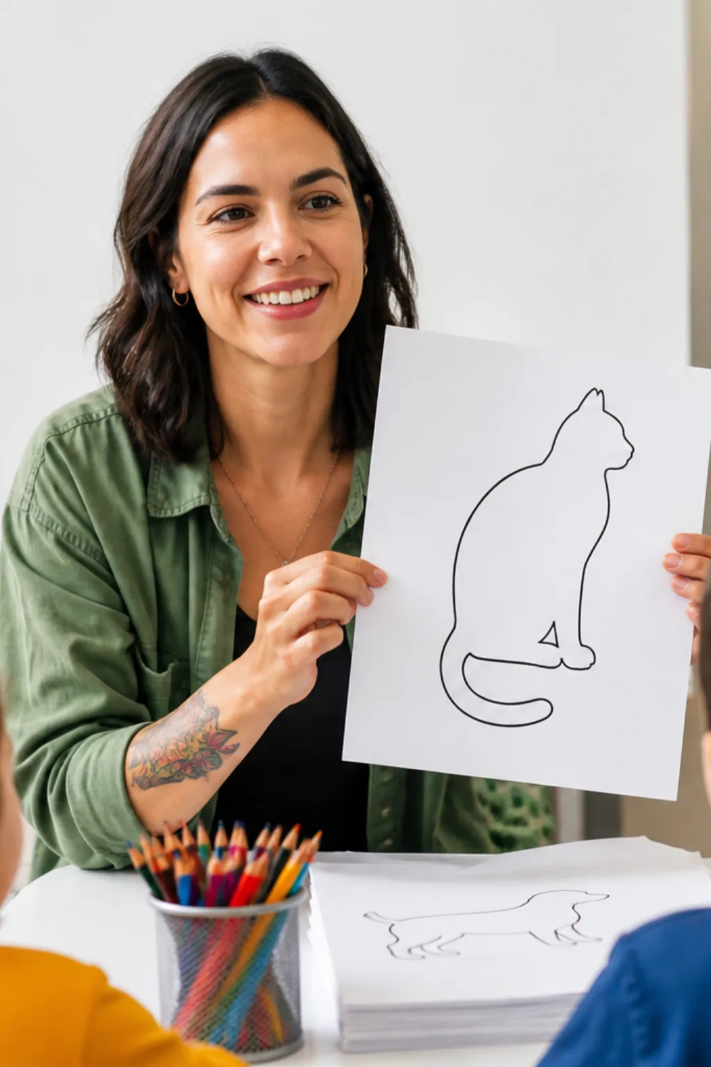 desenhos de animais em silhueta para colorir — exemplo criado na Desenhos pra Colorir