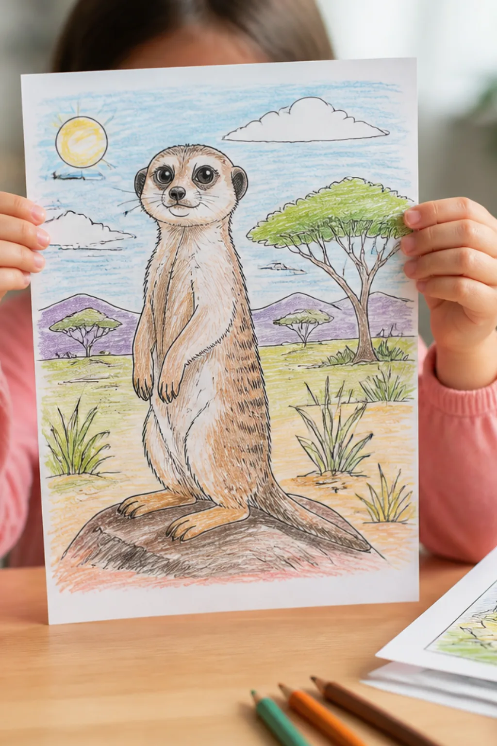desenhos de suricate para colorir - 2