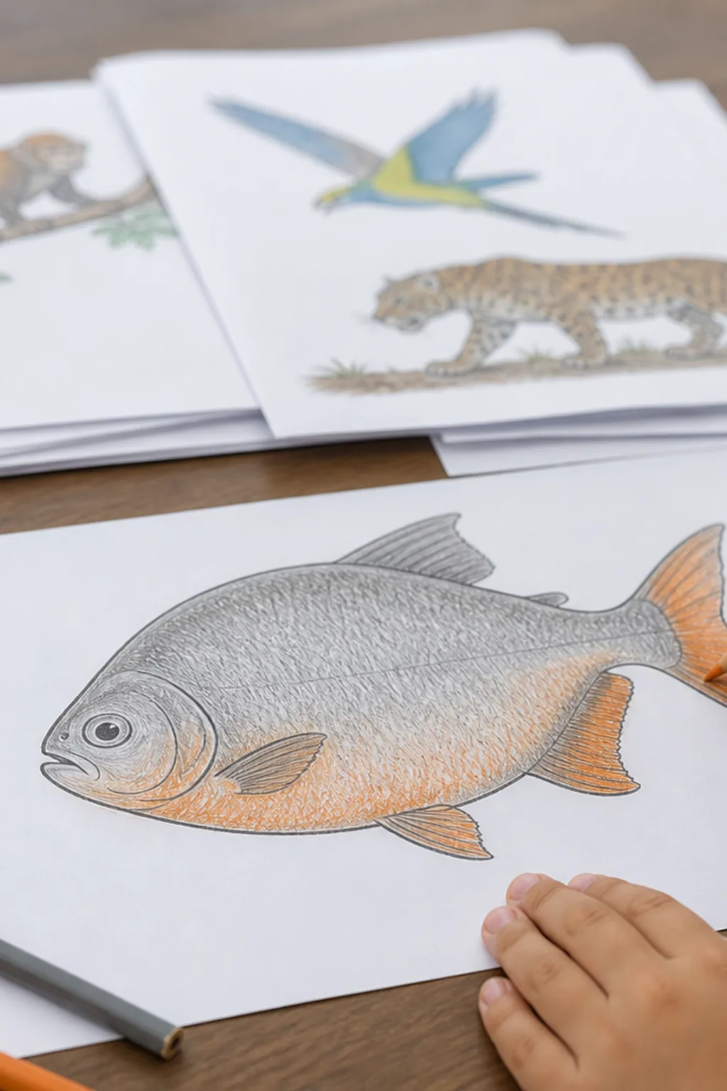 desenhos de tambaqui para colorir - 2