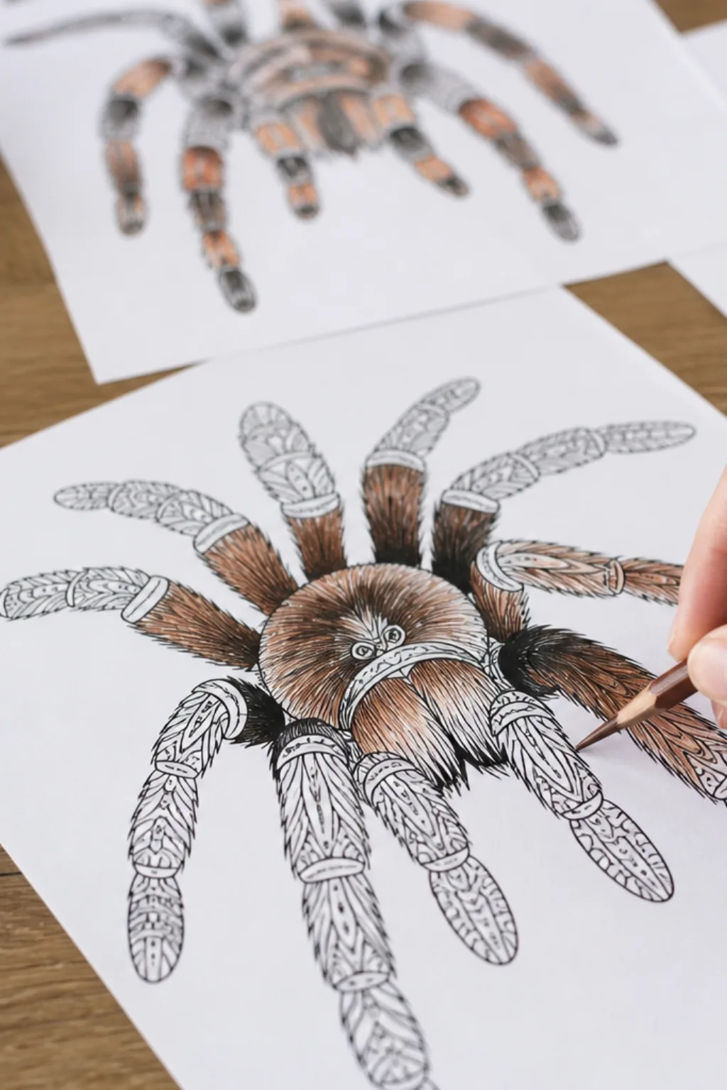 desenhos de tarântulas para colorir - 2