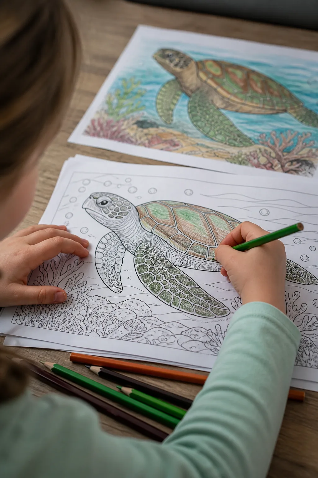 desenhos de tartaruga-cabeçuda para colorir - 2