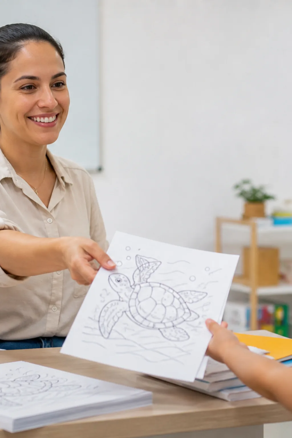 desenhos de tartaruga-de-couro para colorir — exemplo criado na Desenhos pra Colorir