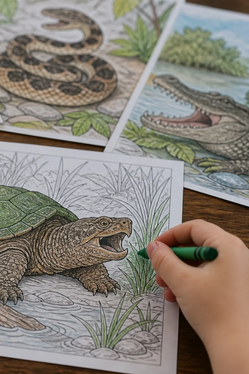 desenhos de tartaruga-mordedora para colorir - 2