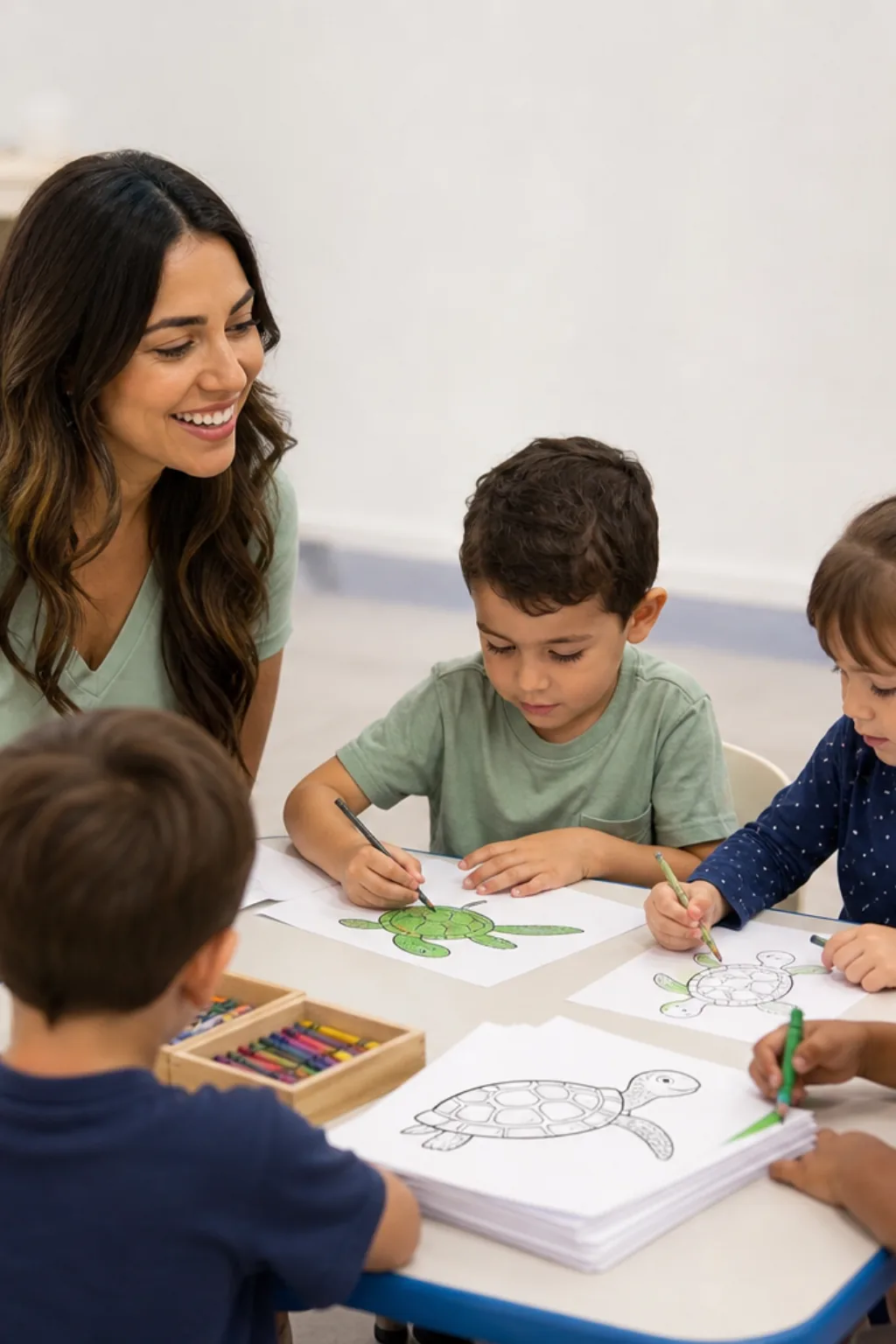 desenhos de tartaruga-verde para colorir — exemplo criado na Desenhos pra Colorir