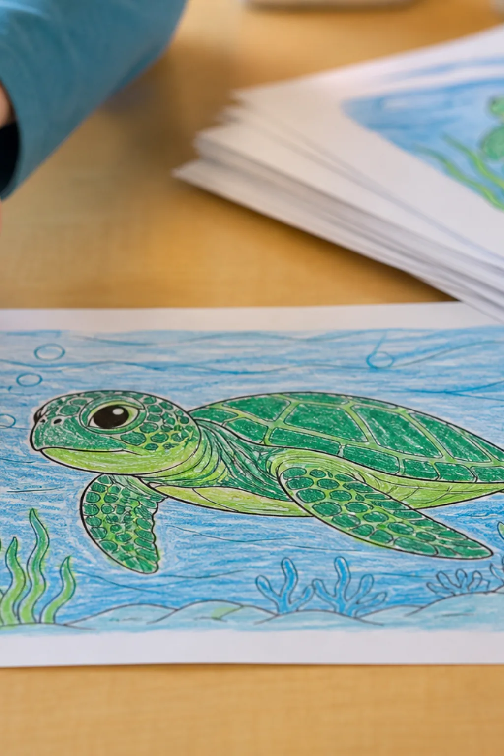 desenhos de tartaruga-verde para colorir - 2