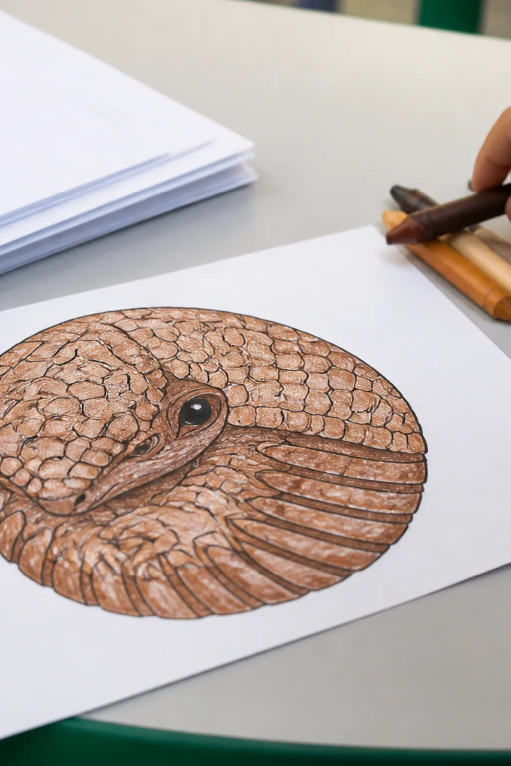 desenhos de tatu bola para colorir - 2