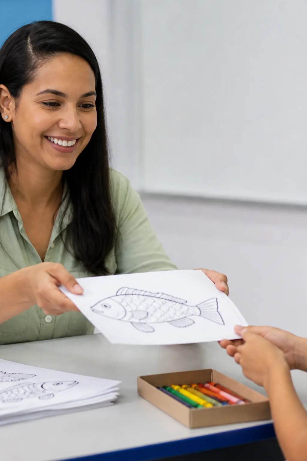 desenhos de tilápia para colorir — exemplo criado na Desenhos pra Colorir