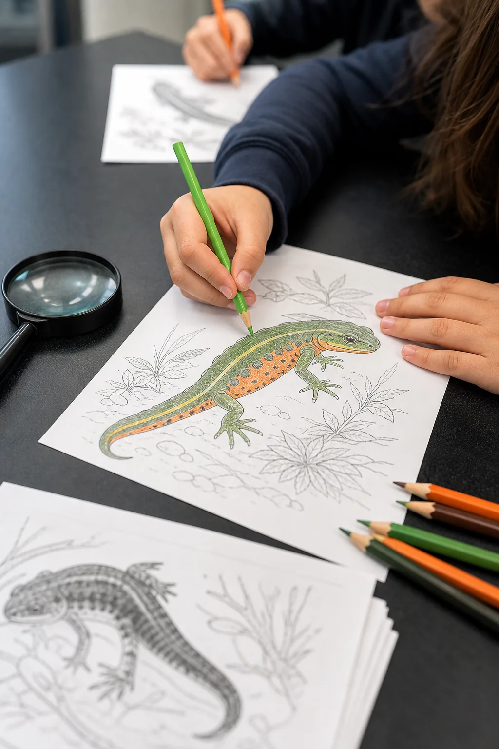desenhos de tritão anfíbio para colorir - 2
