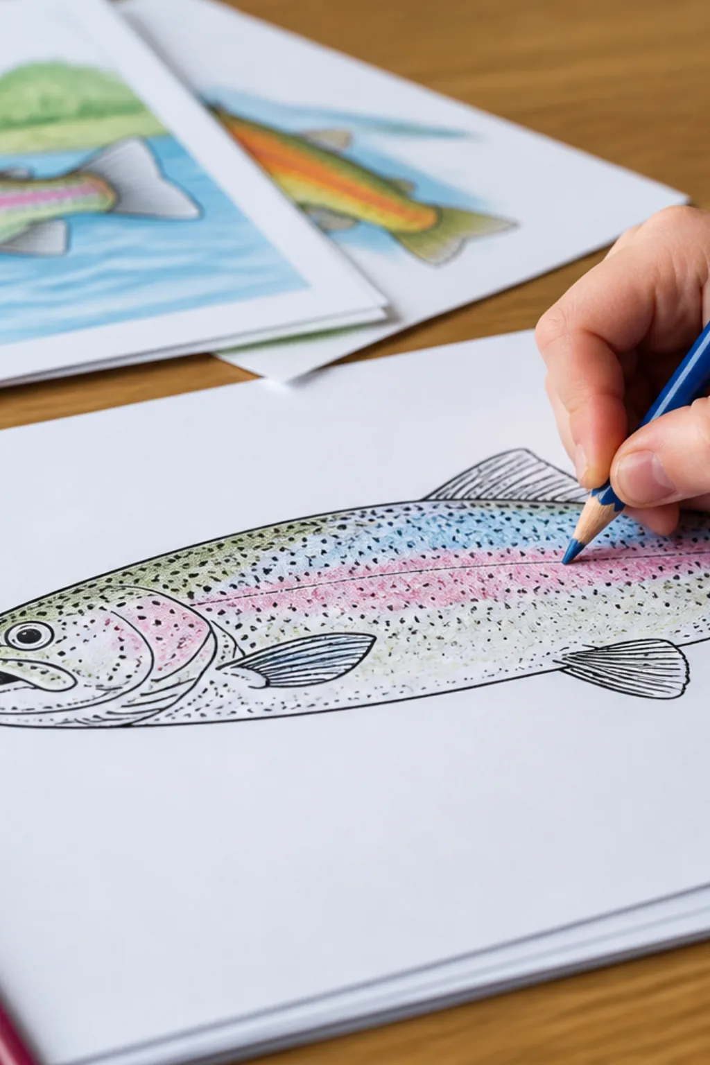 desenhos de truta-arco-íris para colorir - 2