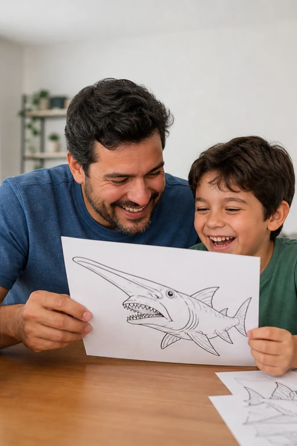 desenhos de tubarão-duende para colorir — exemplo criado na Desenhos pra Colorir