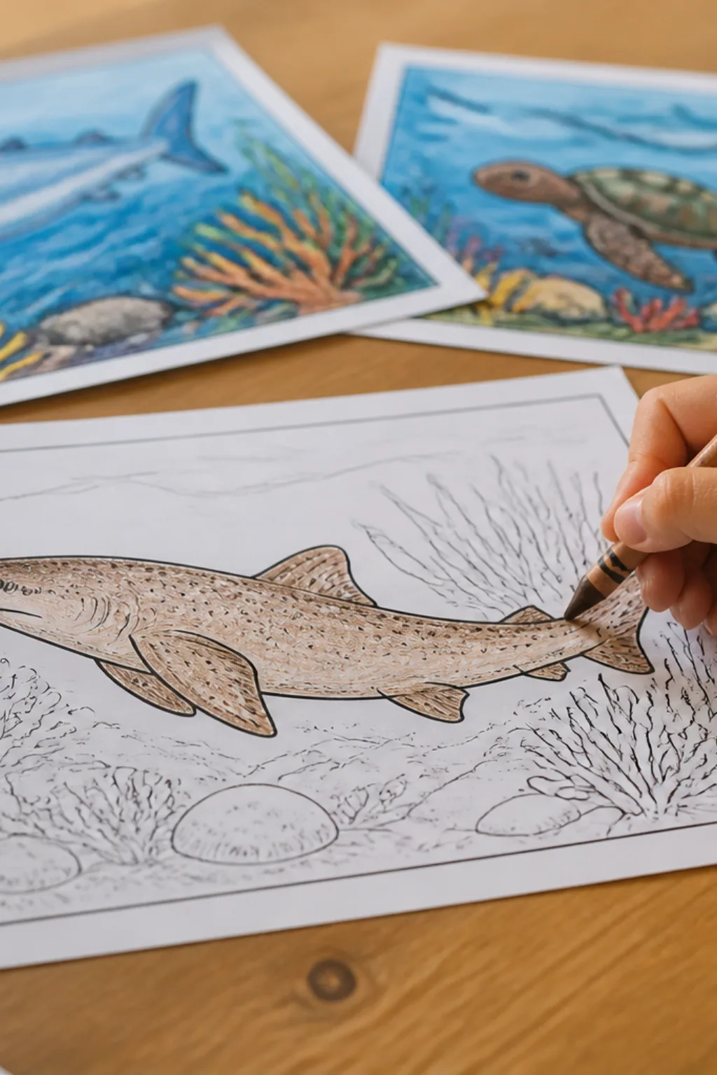 desenhos de tubarão-lixa para colorir - 2