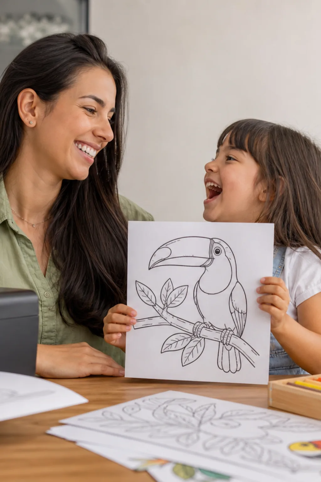 desenhos de tucano-toco para colorir — exemplo criado na Desenhos pra Colorir
