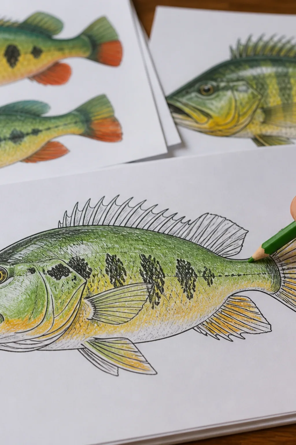 desenho de tucunaré para colorir - 2