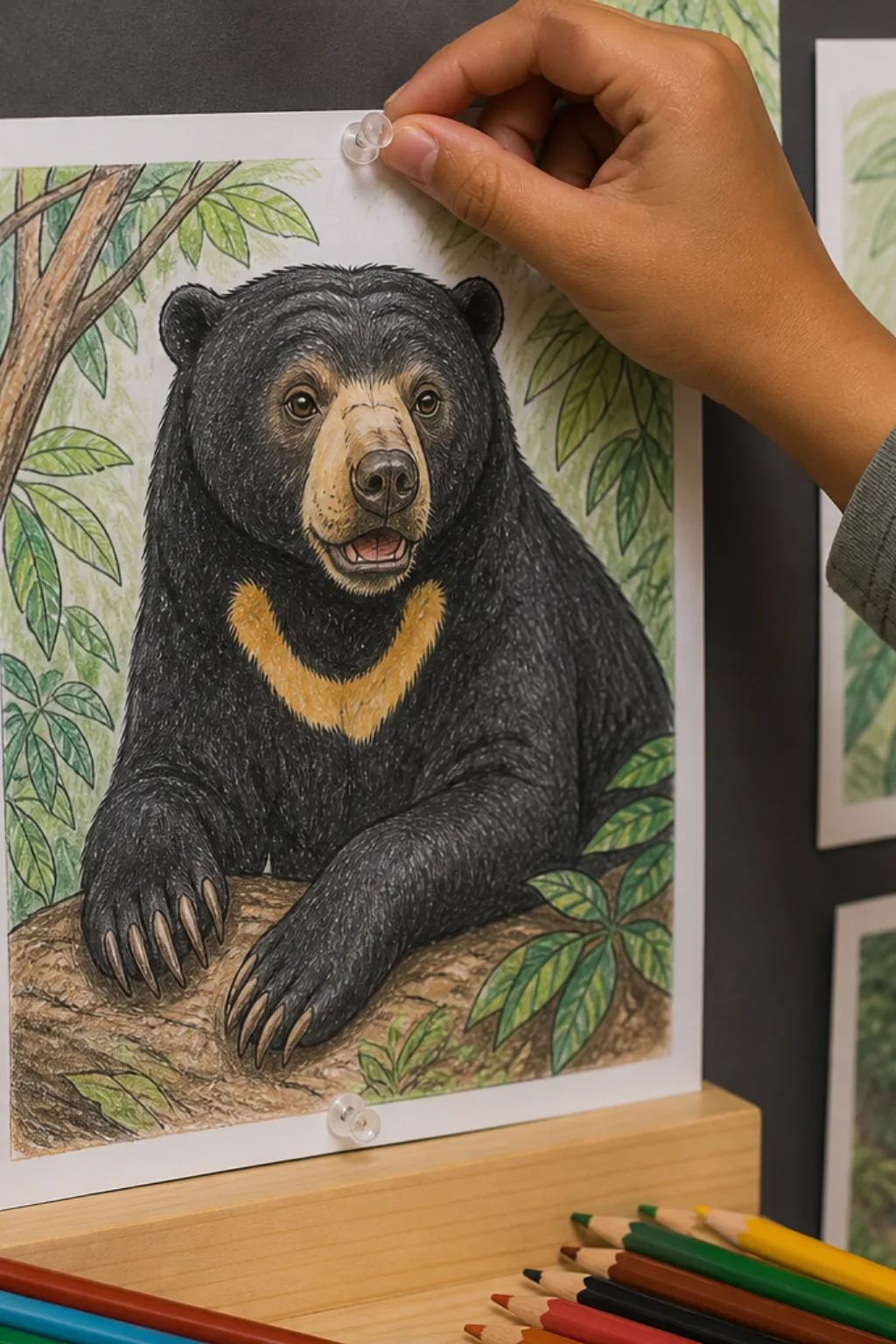desenhos de urso-malaio para colorir - 2