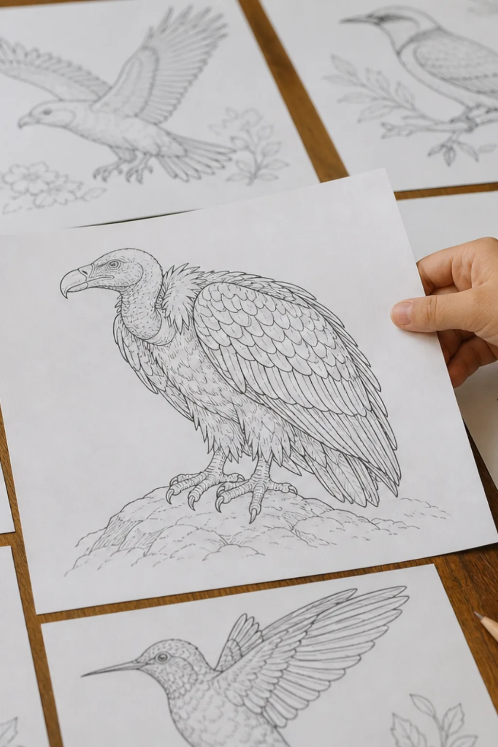 desenhos de urubu para colorir - 2