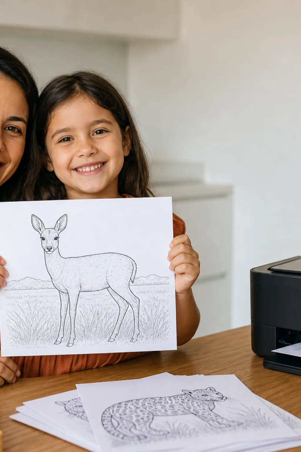 desenhos de veado-campeiro para colorir — exemplo criado na Desenhos pra Colorir
