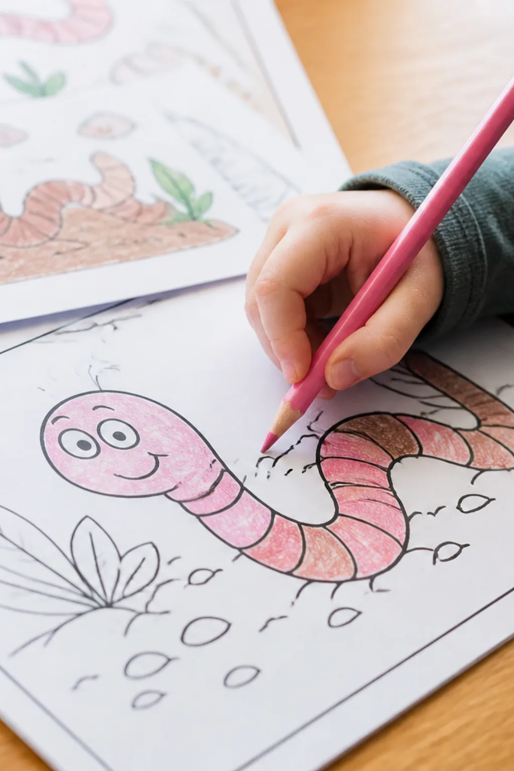 desenhos de vermes para colorir - 2