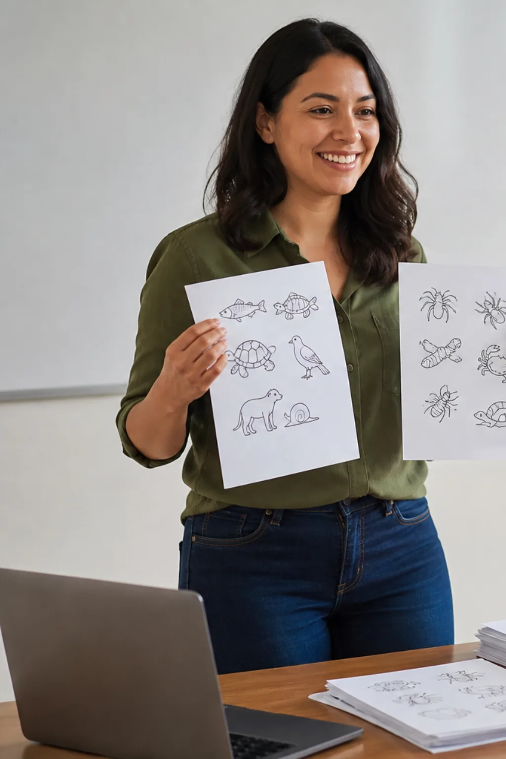 desenhos de animais vertebrados e invertebrados para colorir — exemplo criado na Desenhos pra Colorir