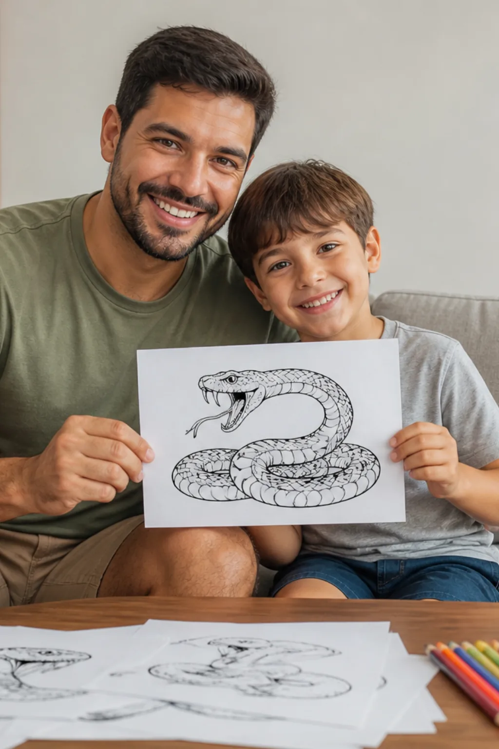 desenhos de víboras para colorir — exemplo criado na Desenhos pra Colorir