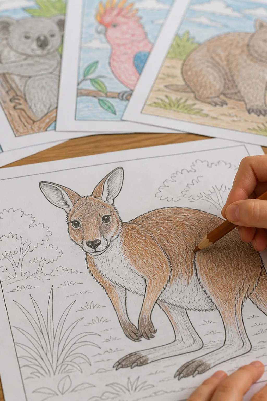 desenhos de wallaby para colorir - 2