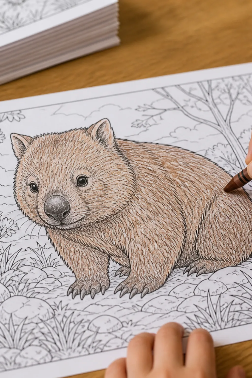 desenhos de wombat para colorir - 2