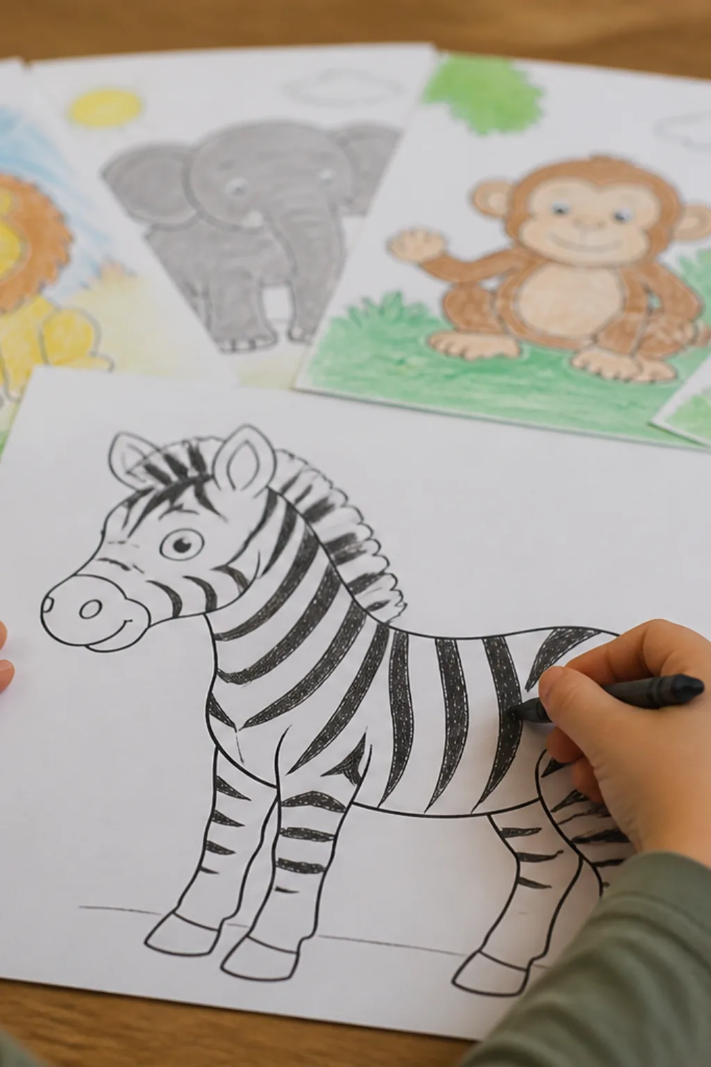 desenhos de zebra para colorir - 2