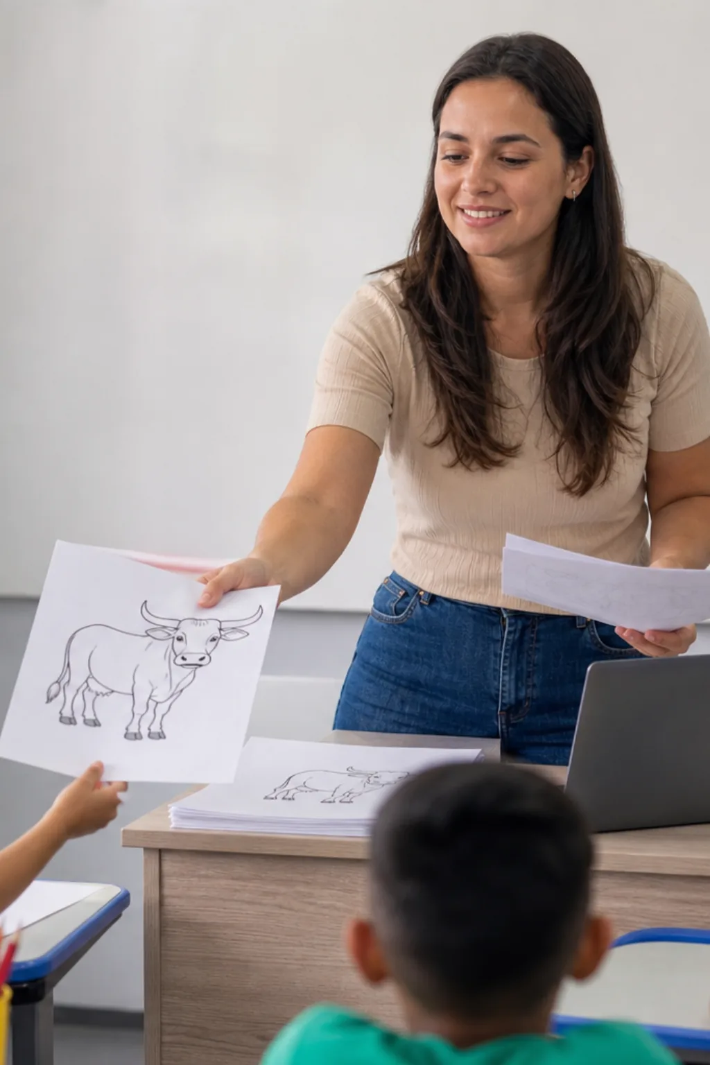 desenho de zebu para colorir — exemplo criado na Desenhos pra Colorir