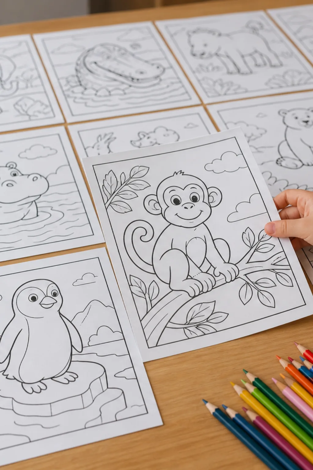 desenhos de animais do zoológico para colorir - 2