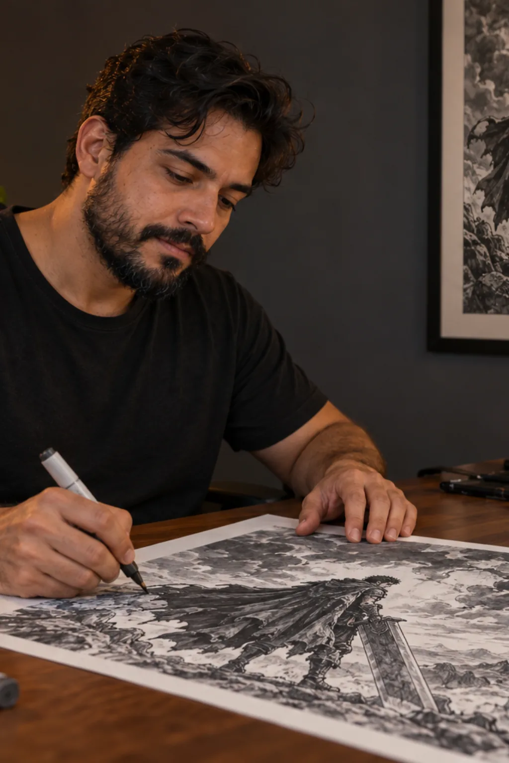 desenhos de berserk para colorir — exemplo criado na Desenhos pra Colorir