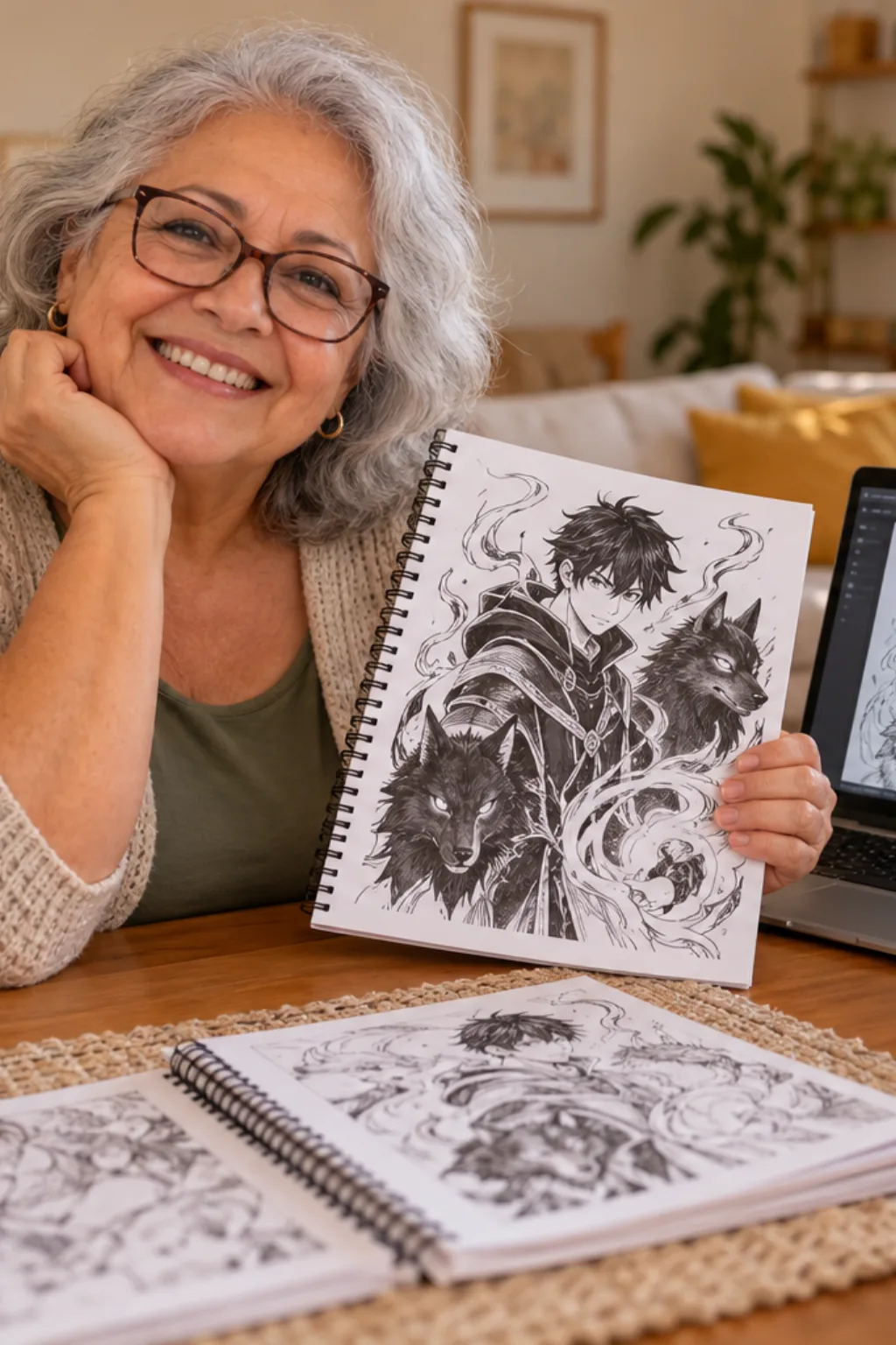 desenhos do megumi para colorir — exemplo criado na Desenhos pra Colorir