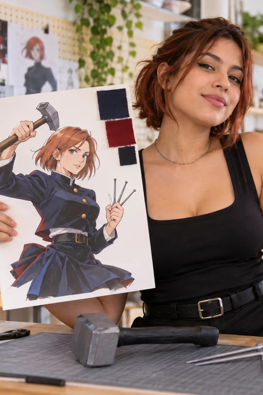desenhos da nobara para colorir — exemplo criado na Desenhos pra Colorir