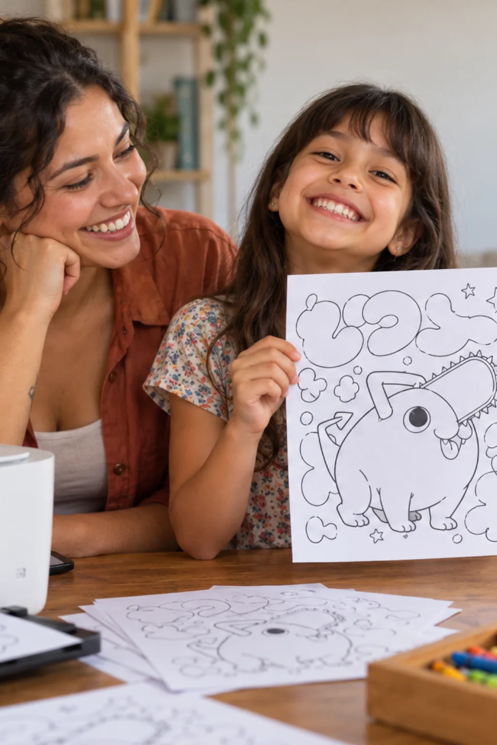 desenhos do pochita para colorir — exemplo criado na Desenhos pra Colorir
