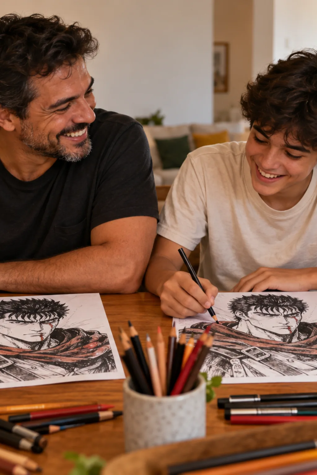 desenho do toji para colorir — exemplo criado na Desenhos pra Colorir
