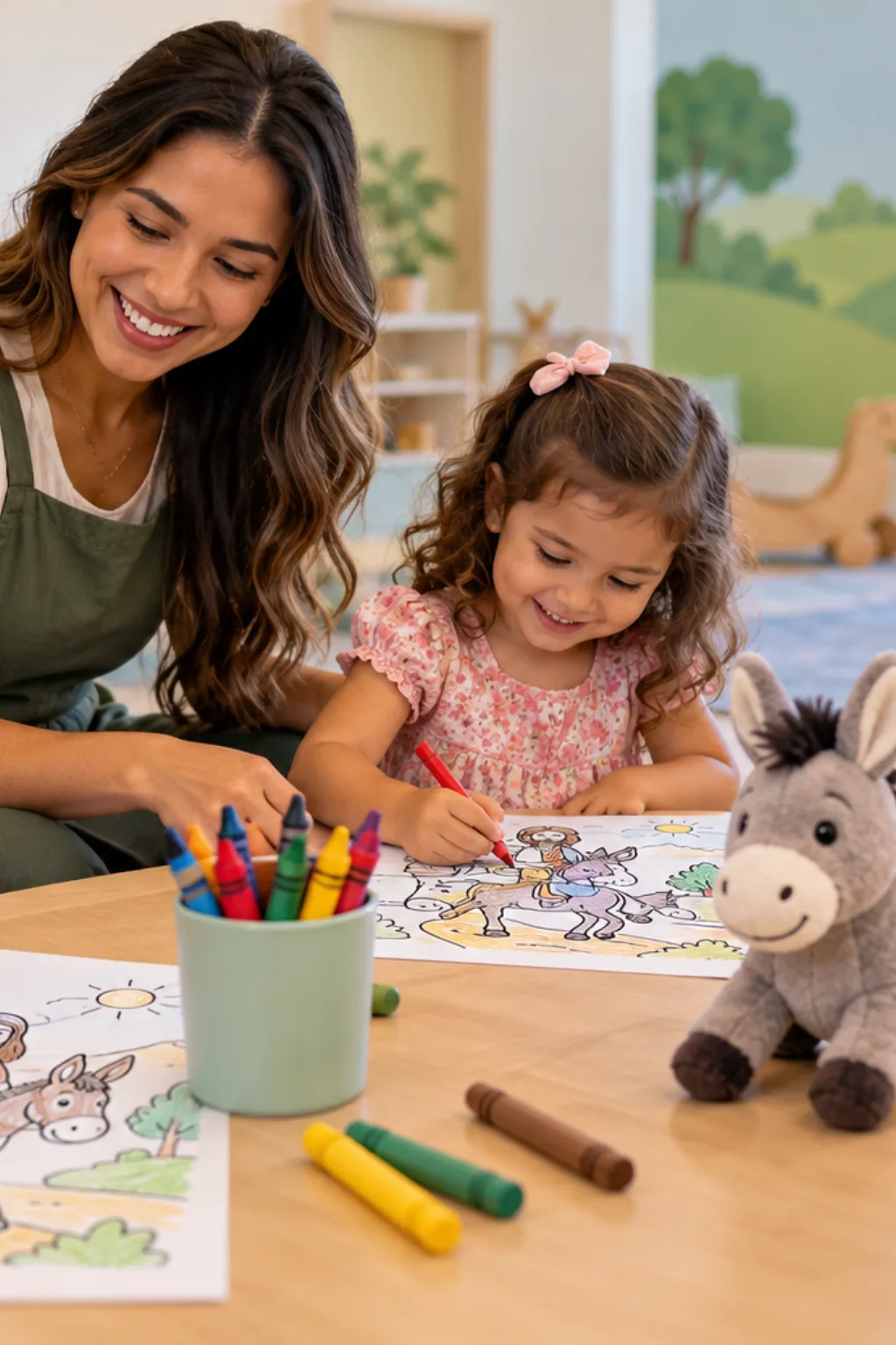 desenhos de Balaão e a Jumenta para colorir — exemplo criado na Desenhos pra Colorir