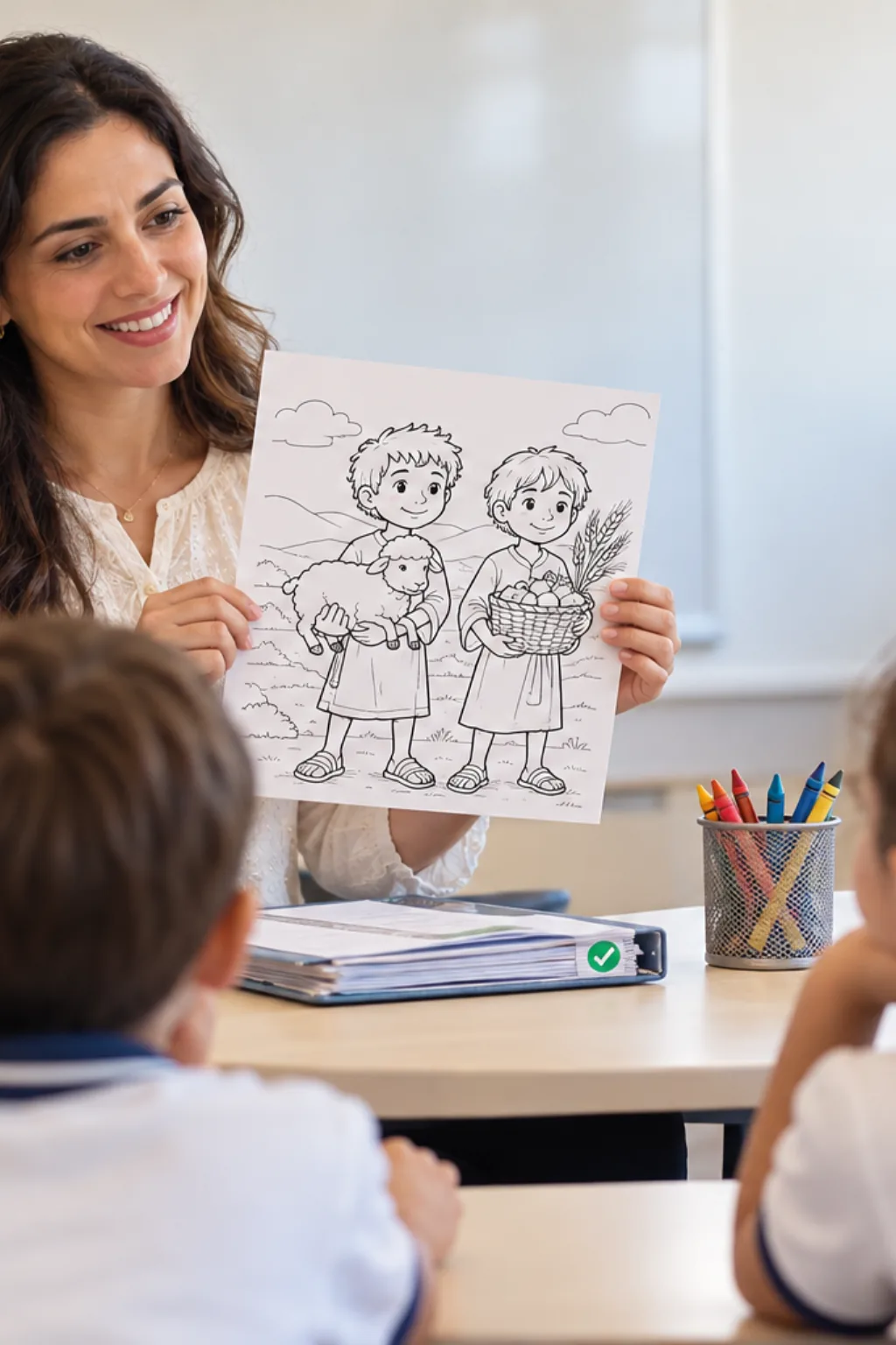 desenhos de Caim e Abel para colorir — exemplo criado na Desenhos pra Colorir