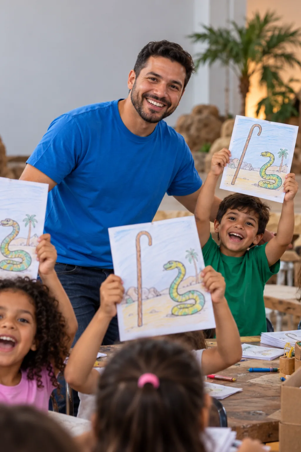 desenhos do Cajado de Moisés para colorir — exemplo criado na Desenhos pra Colorir