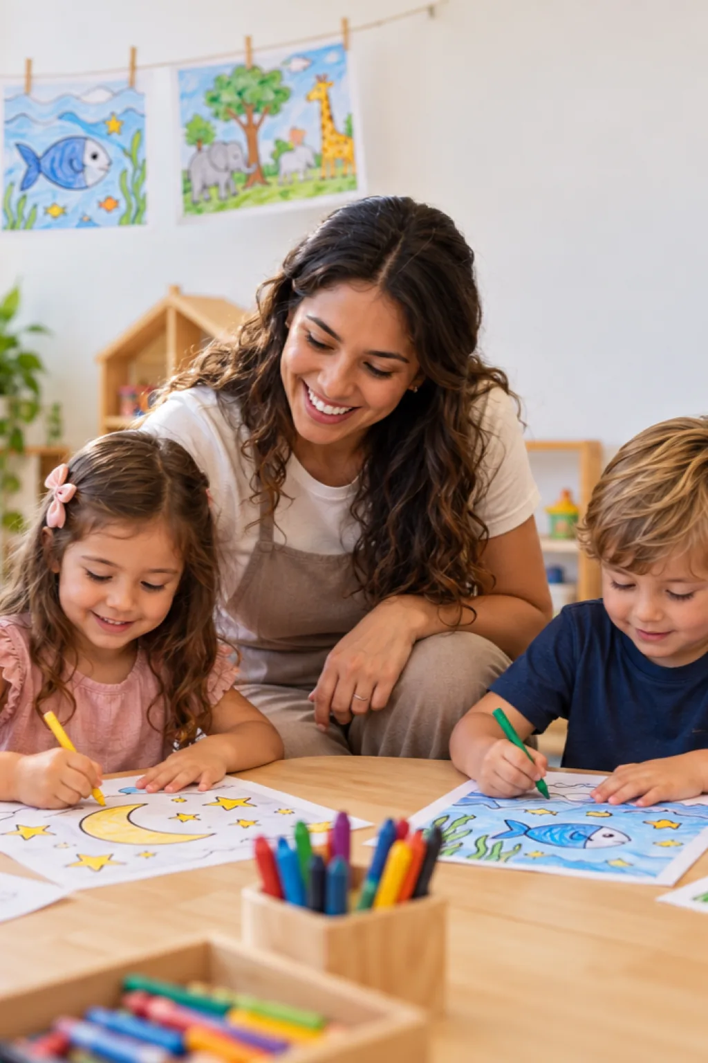 desenhos da Criação do Mundo para colorir — exemplo criado na Desenhos pra Colorir