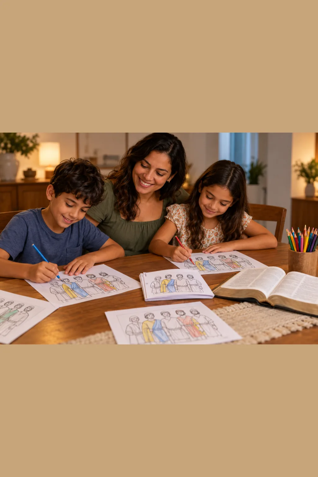 desenhos de Daniel e seus amigos para colorir — exemplo criado na Desenhos pra Colorir