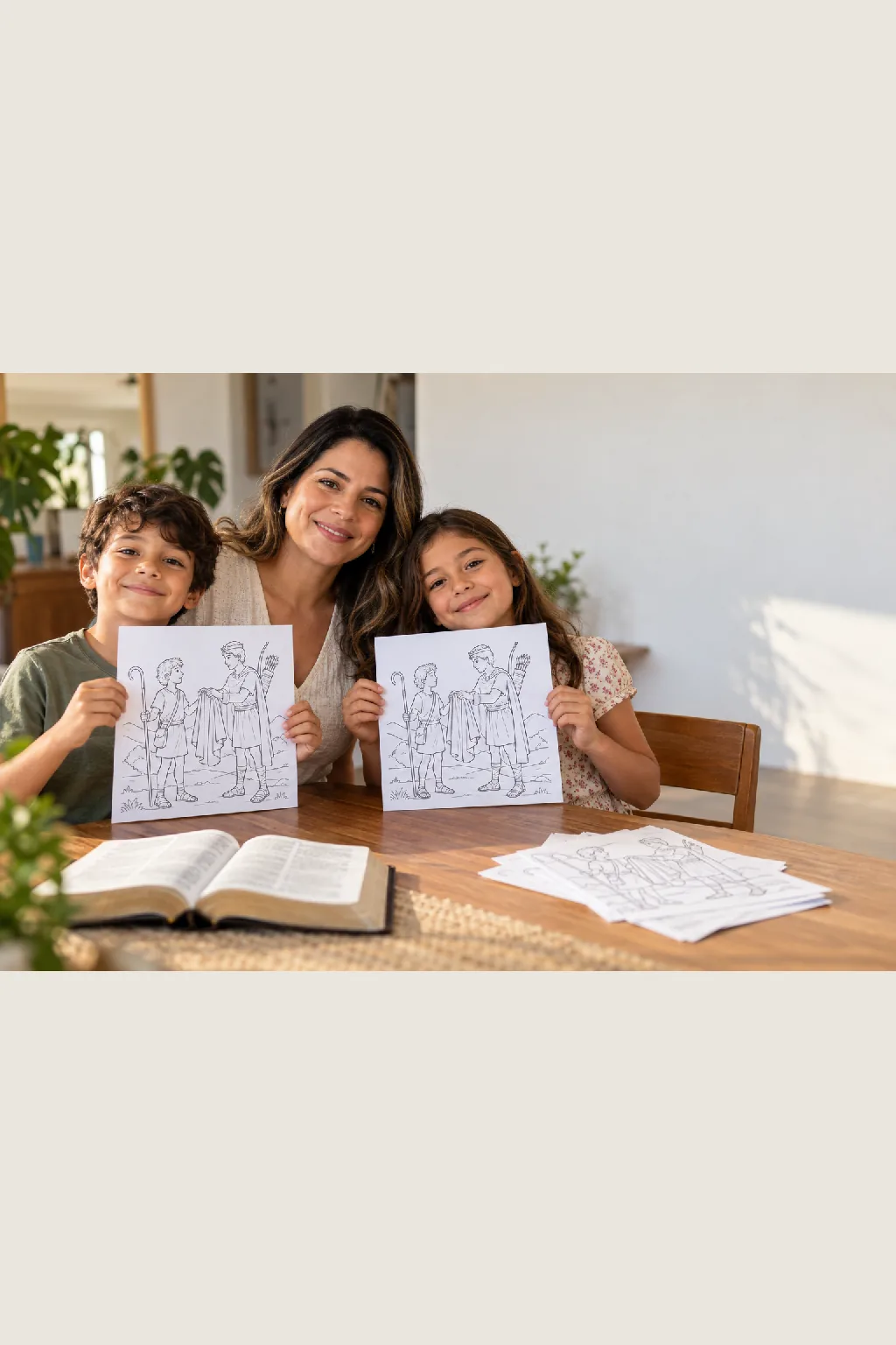 desenhos de Davi e Jônatas para colorir — exemplo criado na Desenhos pra Colorir